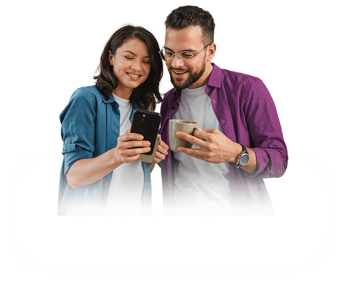 Happy couple using Askitect