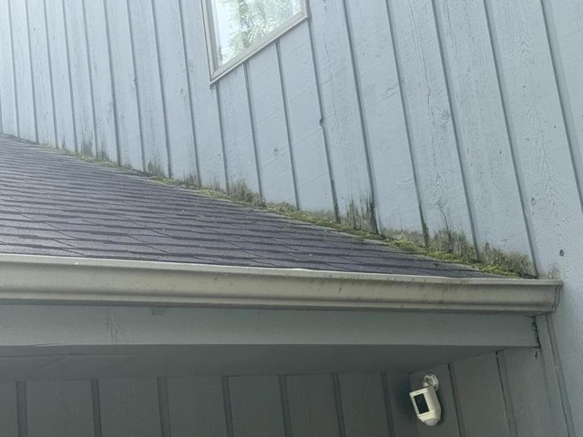 Exterior: Missing Kickout Flashing and Improper Siding Clearance: photo the finding was judged from